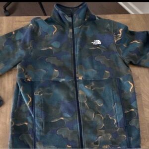 The North Face Blue and Green Fleece Jacket